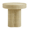 Sarova 20 Inch Natural Rattan Round Pedestal Side Table by Modway / EEI-7913