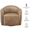 Compose Barrel Vegan Leather Swivel Armchair by Modway / EEI-7995