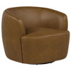 Hudson Faux Leather Swivel Accent Chair Cognac / CS-905727