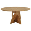 Snyder Round Pedestal Solid Wood Dining Table Natural Acacia / CS-106660