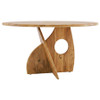 Snyder Round Pedestal Solid Wood Dining Table Natural Acacia / CS-106660