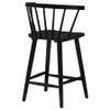 Jeffries 2-Piece Curved Spindle-Back Counter Chair Set Black / CS-107249BLK