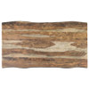 Selwyn 80-inch Live Edge Solid Wood Dining Table Light Sheesham / CS-110421