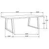 Selwyn 80-inch Live Edge Solid Wood Dining Table Light Sheesham / CS-110421
