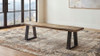 Selwyn Live Edge Solid Wood Dining Bench Light Sheesham / CS-110423