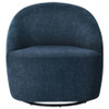 Leon Upholstered Barrel Swivel Accent Chair Navy / CS-903410