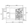 Parkes 2-door Bone Inlay Accent Cabinet Distressed Grey / CS-950454