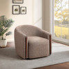Ballona Brown Accent Chair, Chenille, 360 Degree Swivel | AC03459