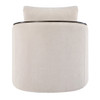 Lenora Beige Chenille Accent Chair, 360 Degree Swivel | AC03427
