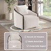 Lenora Beige Chenille Accent Chair, 360 Degree Swivel | AC03427