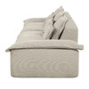 Jesse Beige Linen Oversized Sofa w/6 Pillows, Pocket Coil Construction | LV07680