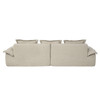 Jesse Beige Linen Oversized Sofa w/6 Pillows, Pocket Coil Construction | LV07680