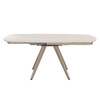 Bexley Ceramic Top Dining Table, Cream, Rotatable Extension | DN05525