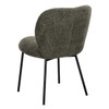 Cassian Green Linen Side Chair, Features Extension Dining Table Ceramic Top | DN05536