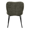 Cassian Green Linen Side Chair, Features Extension Dining Table Ceramic Top | DN05536