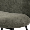 Cassian Green Linen Side Chair, Features Extension Dining Table Ceramic Top | DN05536