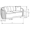 Brookside 2-piece Velvet Upholstered Sofa Set Dark Grey / CS-504844-S2