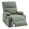Larkin Green Chenille Motion Recliner, Pocket Coil Construction, 2 Cup Holders | LV03043