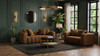 Lazaro 2-piece Fabric Upholstered Wide Channel Sofa Set Bronze / CS-511081-S2