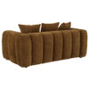 Lazaro 2-piece Fabric Upholstered Wide Channel Sofa Set Bronze / CS-511081-S2
