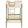 Evren Twin-over-Twin Bunk Bed with Trundle and Ladder Tri-Tone / CS-460620-SET