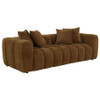 Lazaro 3-piece Fabric Upholstered Wide Channel Sofa Set Bronze / CS-511081-S3