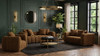 Lazaro Fabric Upholstered Wide Channel Loveseat Bronze / CS-511082