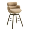 Jena Taupe Chenille Bar Chair with Swivel, Pocket Coil Construction, Wooden Frame | DN03819