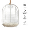 Neve Open Rib Weave Natural Rattan Hanging Chair by Modway / EEI-7935