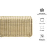 Eira Waterfall Natural Rattan Ottoman by Modway / EEI-7939