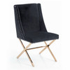 Alexia Modern Black & Rosegold Dining Chair / VGVCB8356-BLK
