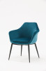 Wilson Modern Teal Velvet & Black Dining Chair / VGHR3404-TEAL