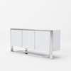 Fauna - Modern White High Gloss & Stainless Steel Buffet / VGBBBN-2M-WHT-BUF