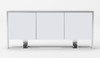 Fauna - Modern White High Gloss & Stainless Steel Buffet / VGBBBN-2M-WHT-BUF