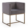 Marty - Modern Dark Grey & Copper Antique Brass Dining Chair / VGVCB8368-DGRY-DC