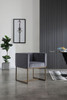 Marty - Modern Dark Grey & Copper Antique Brass Dining Chair / VGVCB8368-DGRY-DC