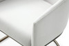 Elisa - Modern Off White & Brass Dining Chair / VGVCB8369-OFFWHT-DC