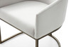 Elisa - Modern Off White & Brass Dining Chair / VGVCB8369-OFFWHT-DC
