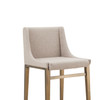 Mimi - Contemporary Beige + Brass Bar Stool (Set of 2) / VGGAGA-6544CH-B-BEI-BS