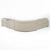 Frazier - Modern Light Grey Leather Sectional Sofa with 3 Recliners + Console / VGKM-KM268H-LG-GRY-SECT-C