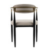 Buchtel - Mid-Century Modern Beige + Gold Arm + Black Dining Chair / VGDW-J1312-BGE