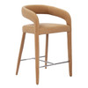 Mundra - Modern Tan Fabric Counter Chair / VGEU-MC-9651CH-A-C-Tan