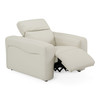 Jessop - Modern Off-White Leather Recliner Chair / VGKM-KM.6399B-CHR-Off-White