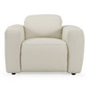 Jessop - Modern Off-White Leather Recliner Chair / VGKM-KM.6399B-CHR-Off-White