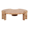 Nasrin - Modern Burl Round Coffee Table / VGOD-LZ-425C-H-B-BURL