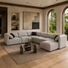 Gene - Modern Light Grey Fabric Modular Sectional Sofa-7-Piece Sectional / VGSX-F6062-5PC-SAND-7-Piece Sectional