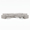 Corinth - Modern Grey Fabric Sectional Sofa with 3 Power Recliners & Headrests / VGKM-KM-920E-GRY