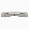 Corinth - Modern Grey Fabric Sectional Sofa with 3 Power Recliners & Headrests / VGKM-KM-920E-GRY