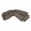 Skye - Contemporary Grey Leather Sectional Sofa w/ 3 Power Recliners & Headrests / VGKM-KM-6706-SECT-GRY