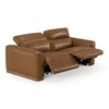 Aris - Modern Brown Leather Sofa w/ 2 Power Recliners & Headrests / VGKM-KM-6799-SOFA-BRN